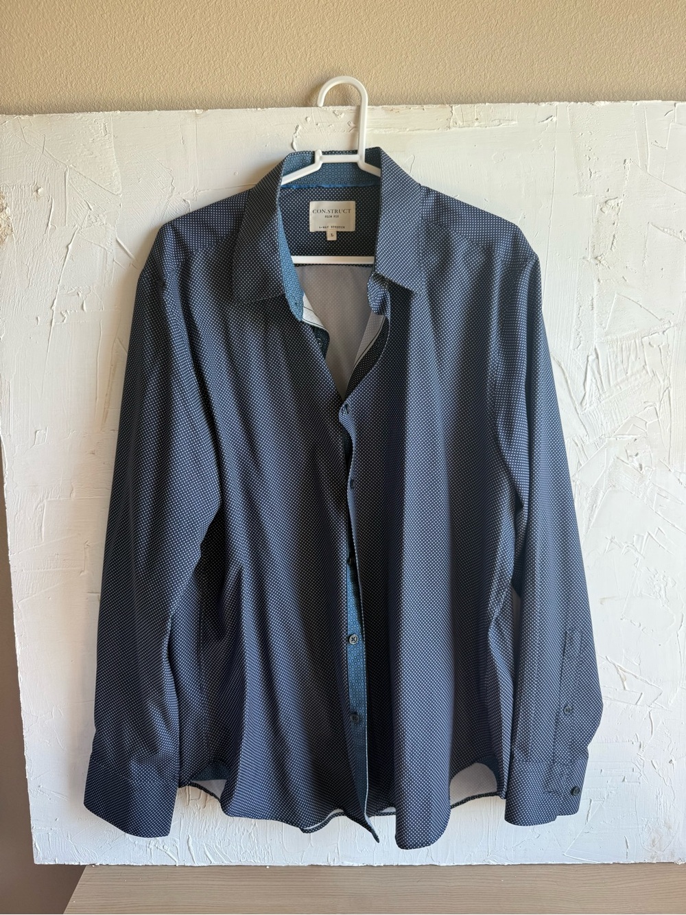 Club Room Men's Navy Microdot Dress Shirt